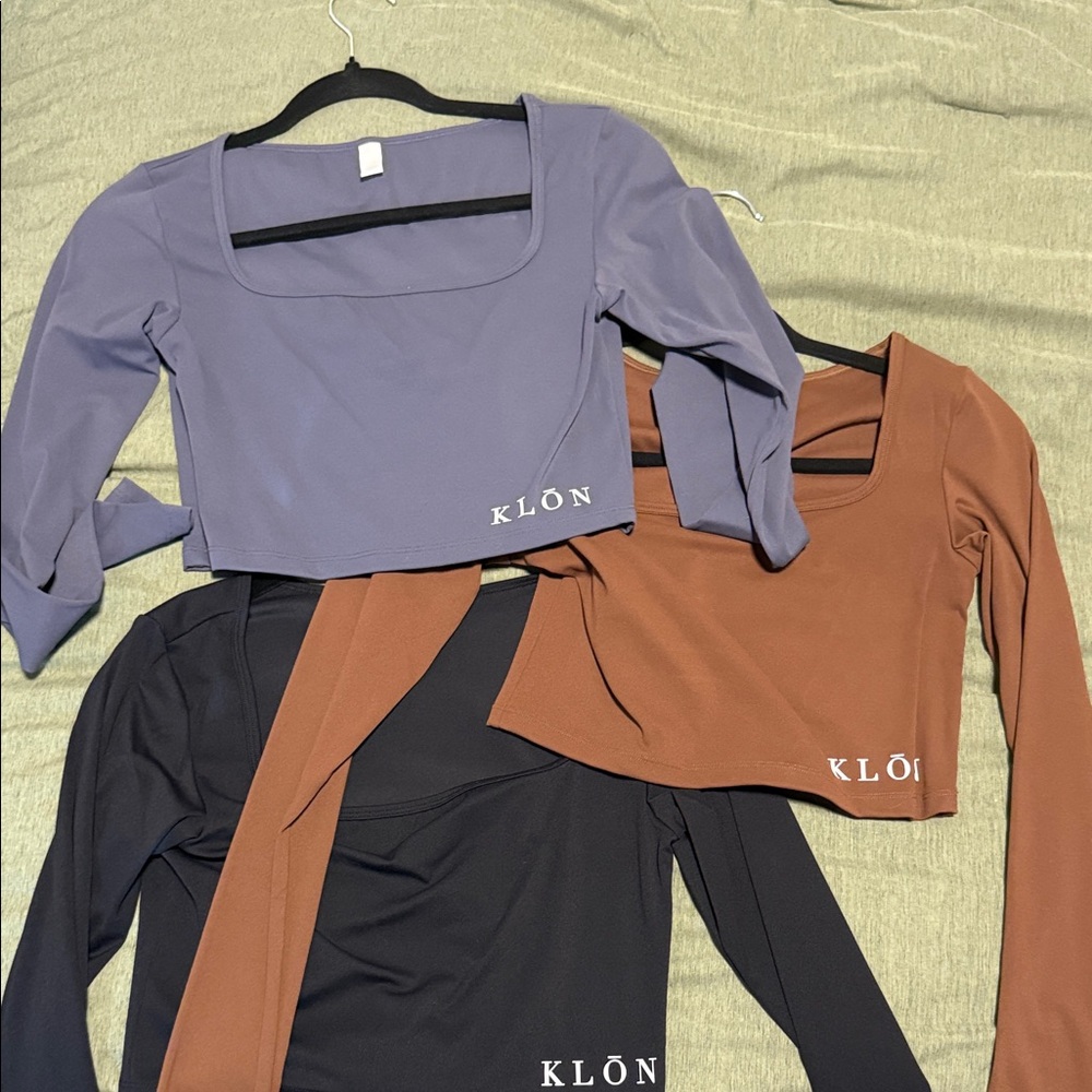 Women's Square Neck Tops - Purple, Brown, and Black
